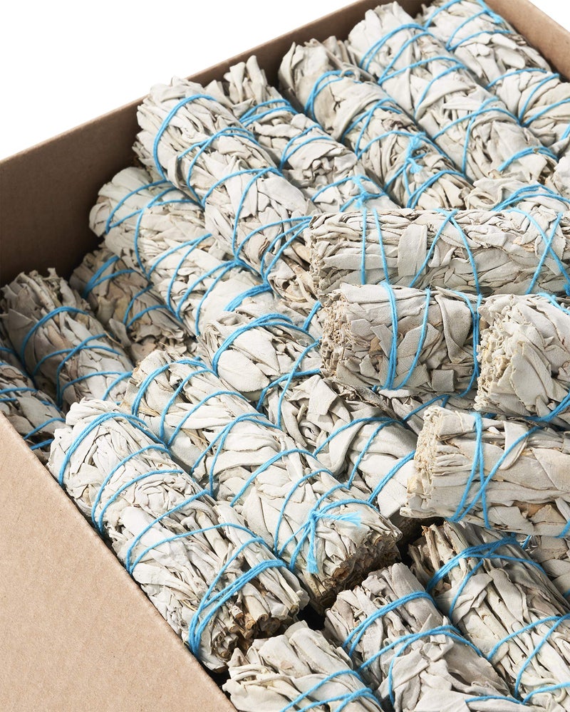 BLUE RIVER SAGE 50 White Sage Smudge Sticks 4"" ~ Sustainably Harvested ~ for Cleansing & Smudging with Instructions (4"" 50 Pack) - Image 3